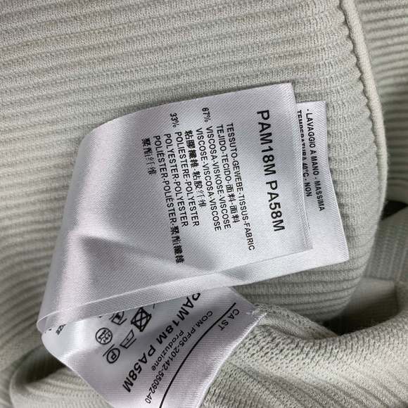 GIORGIO ARMANI Sea Foam Viscose  Polyester Ribbed Casual Top - Picture 5 of 6
